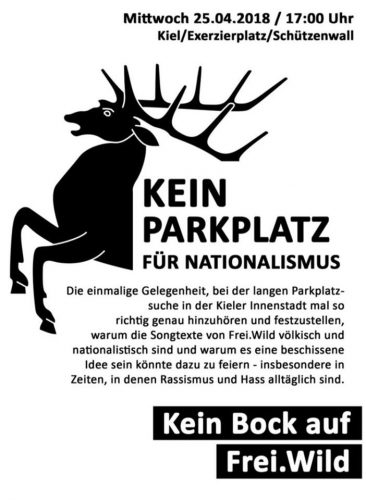 24 + 25.04.2018 Veranstaltungen gegen Frei.Wild in Kiel