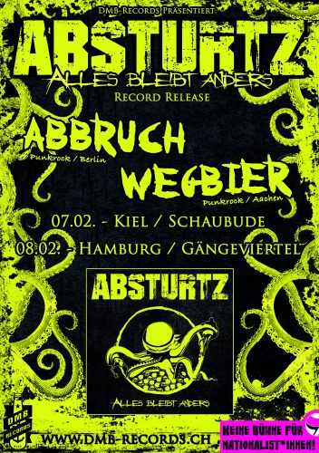 07.02.2020 Kiel, Schaubude: Absturtz Album-Release: Alles bleibt anders